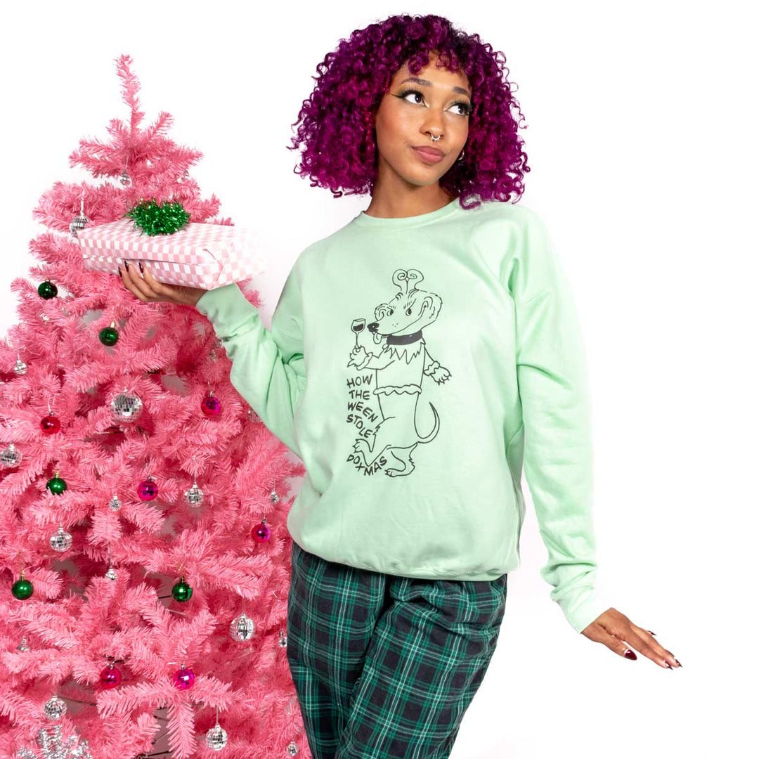 dox-mas grinch unisex crew sweatshirt - bean goods