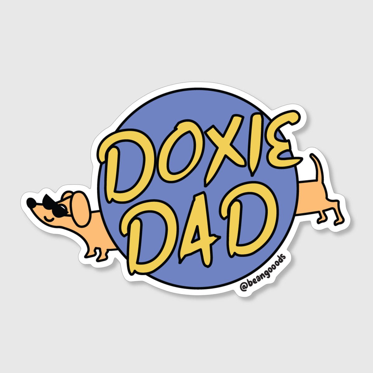doxie dad sticker - bean goods