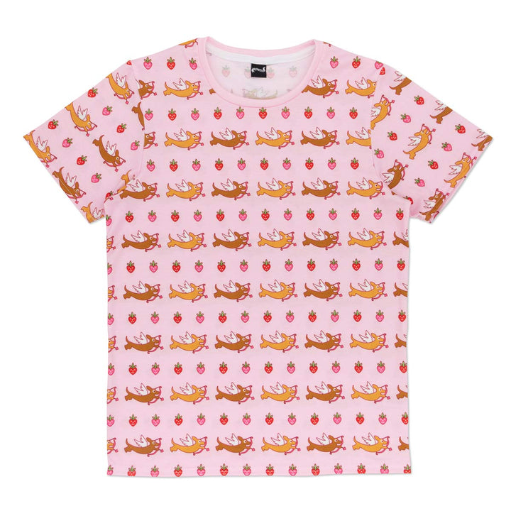 doxie love berry bliss unisex tee - bean goods