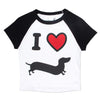 doxie love cropped baby tee