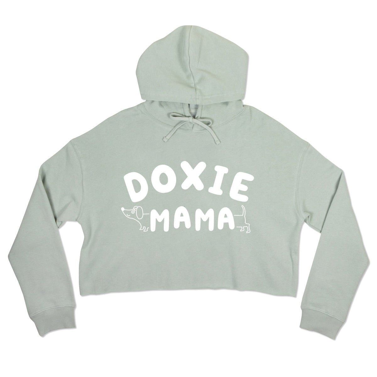 doxie mama cropped hoodie | sage - bean goods