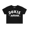 doxie mama cropped tee | black