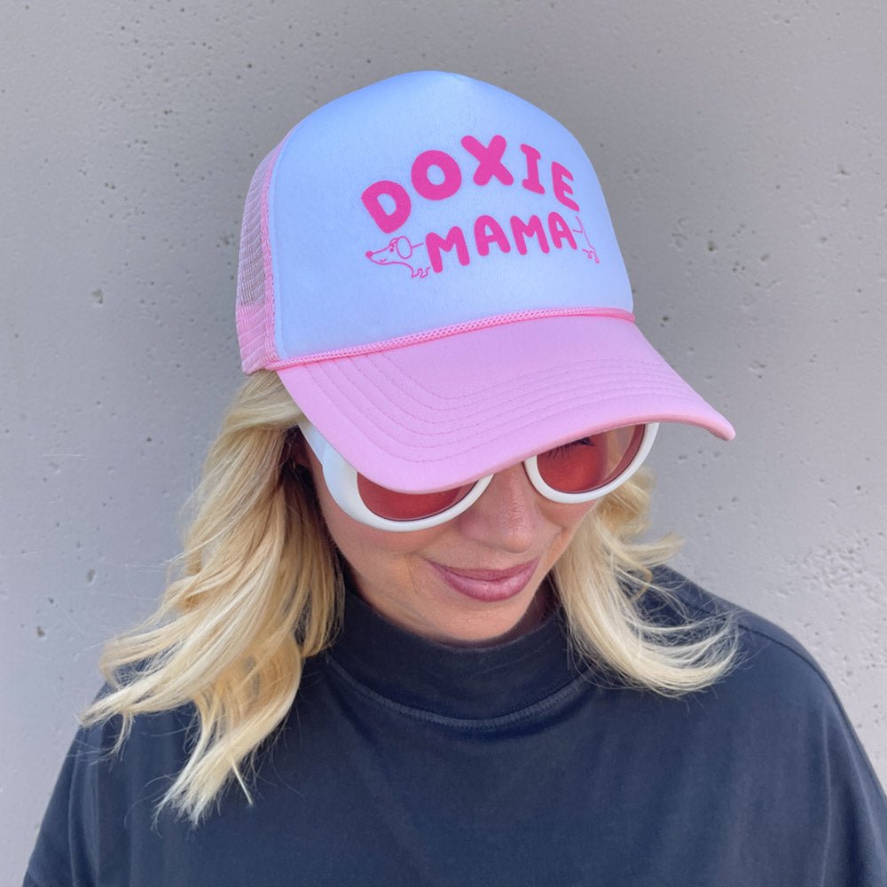 doxie mama trucker hat - bean goods