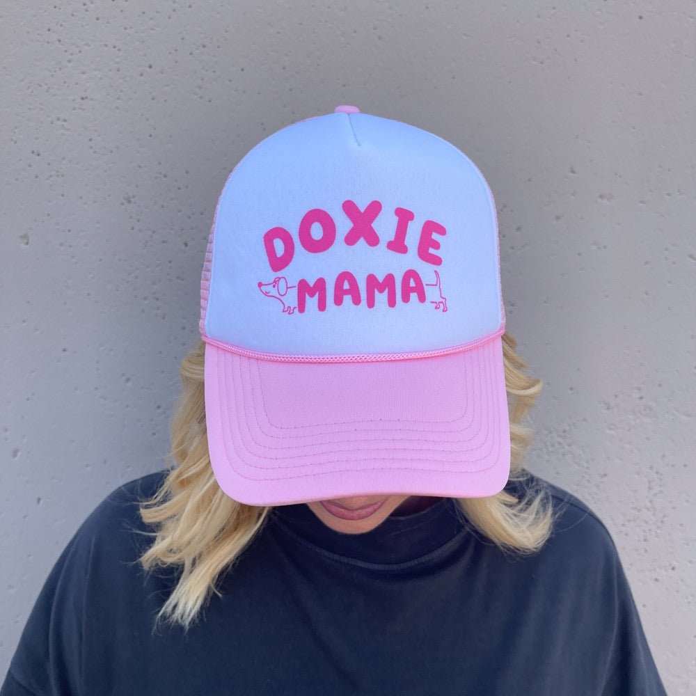 doxie mama trucker hat - bean goods