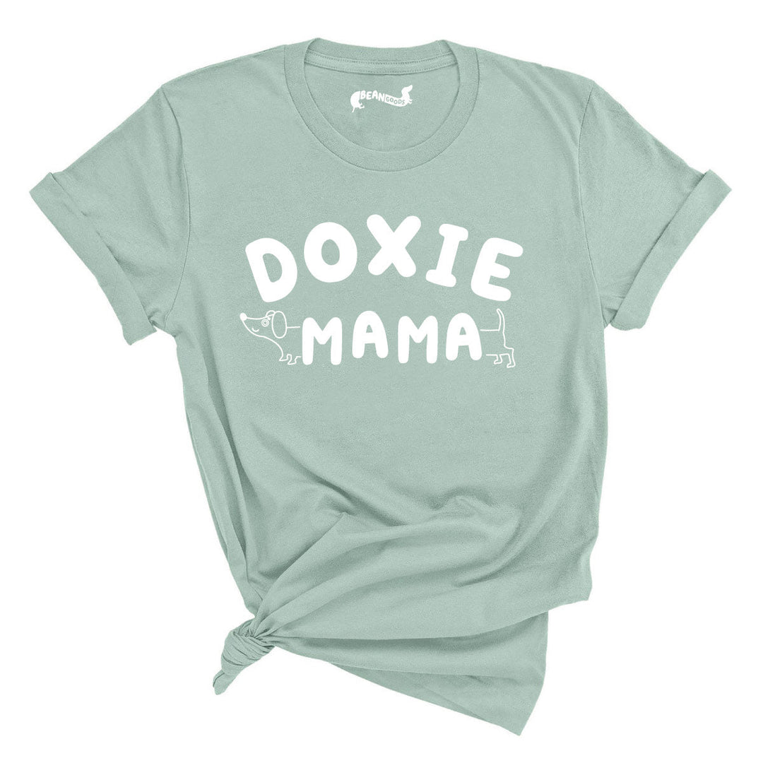 doxie mama unisex tee | dusty blue - bean goods