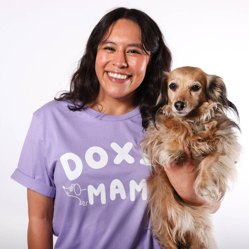 doxie mama unisex tee | lavender - bean goods