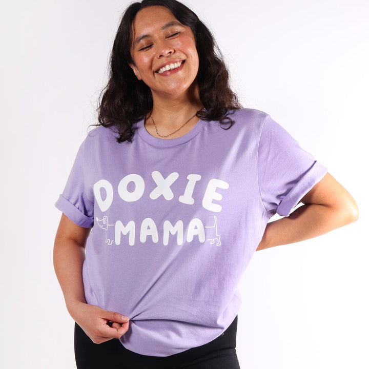 doxie mama unisex tee | lavender - bean goods