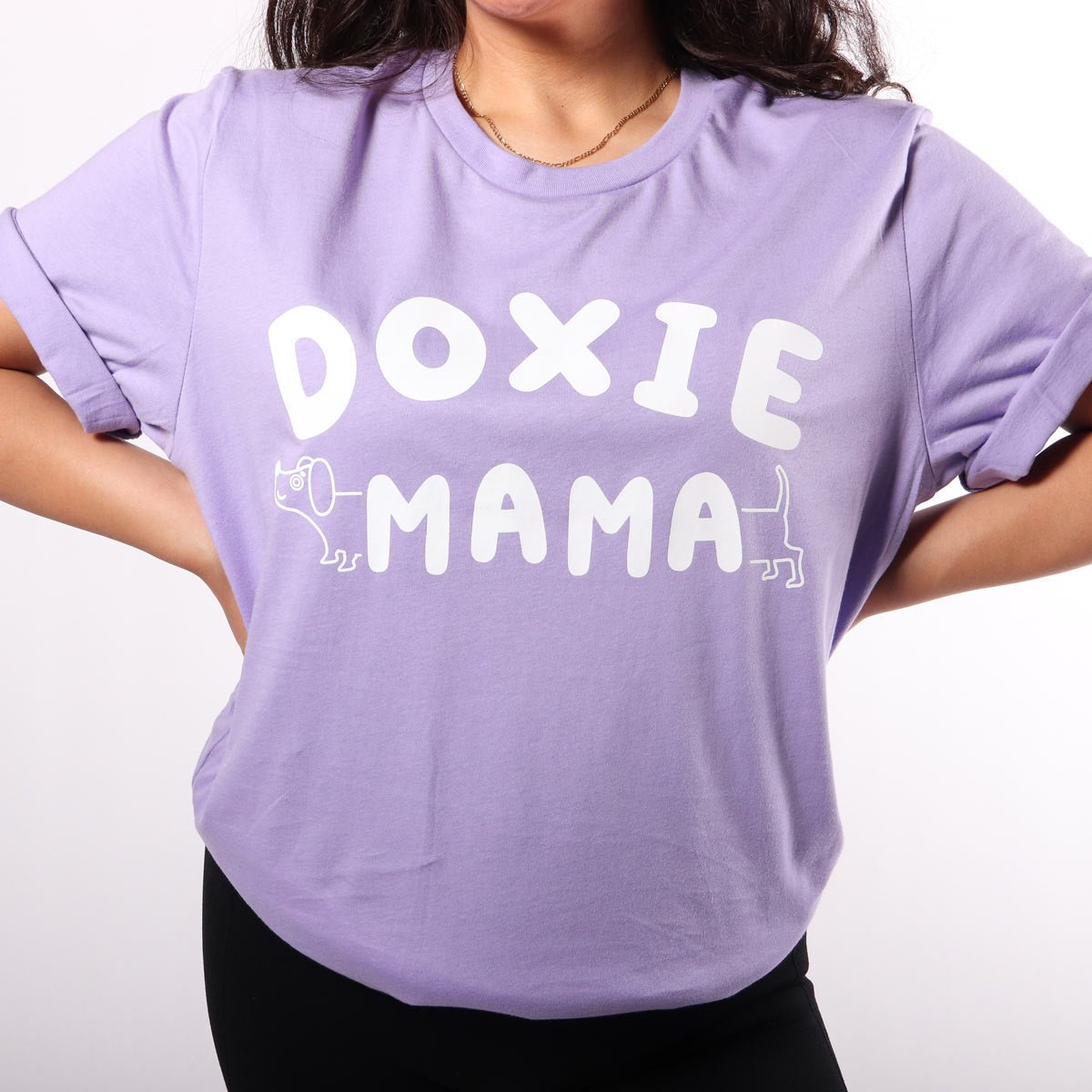 doxie mama unisex tee | lavender - bean goods
