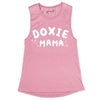 doxie mama women's muscle tank | rose