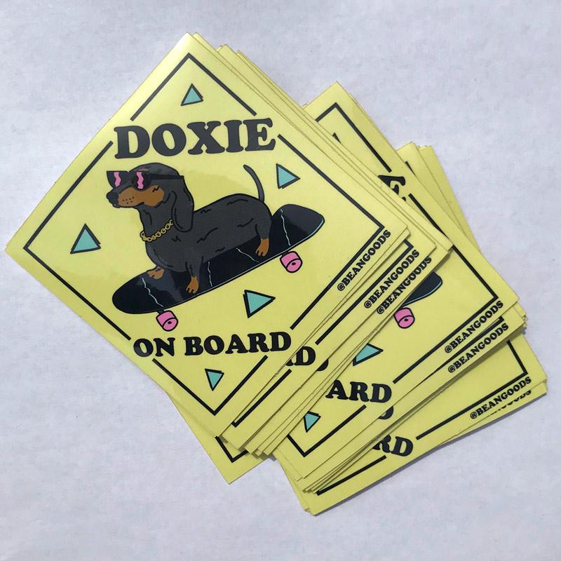 doxie on board sticker - BeanGoods