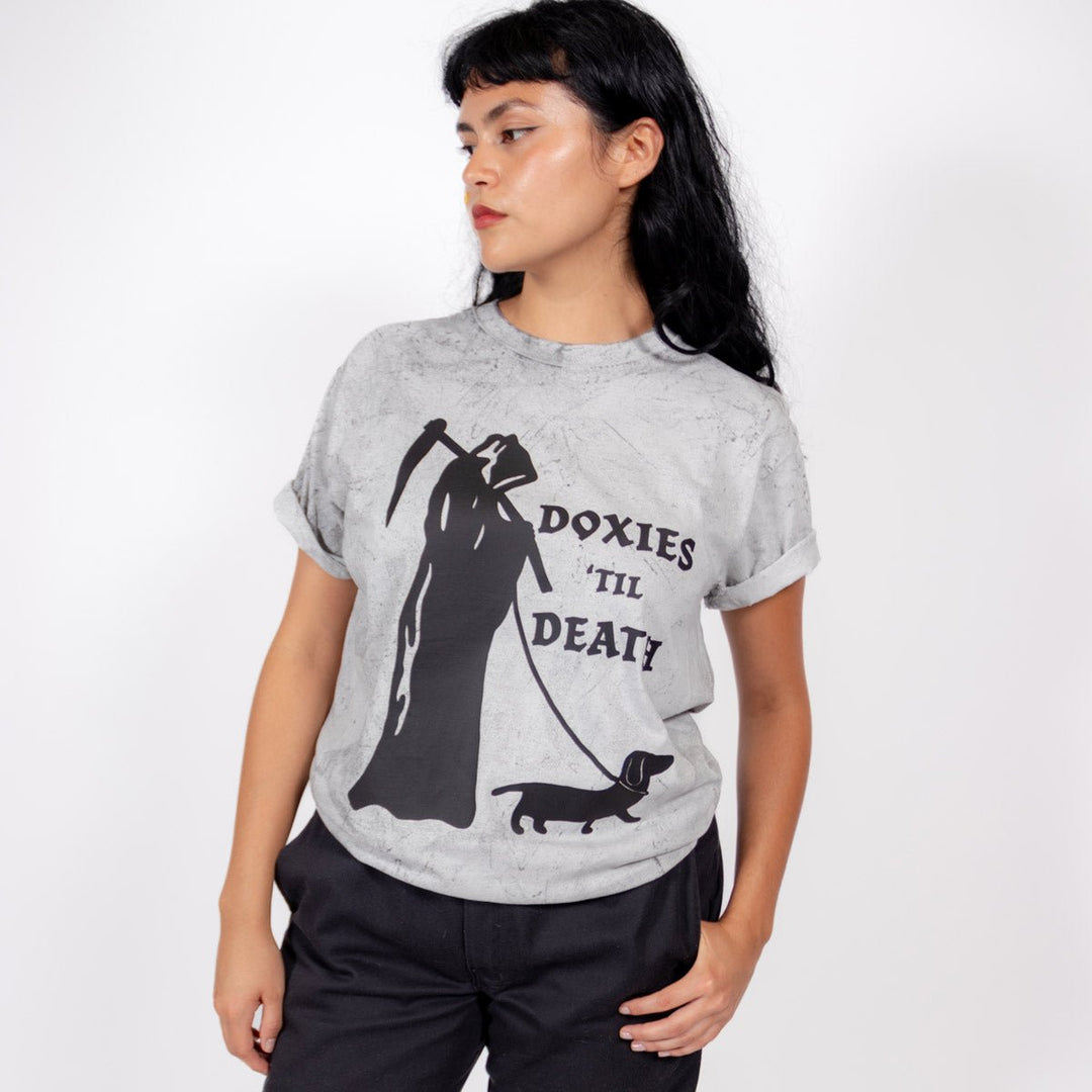 doxies 'til death unisex tee | tie-dye - bean goods