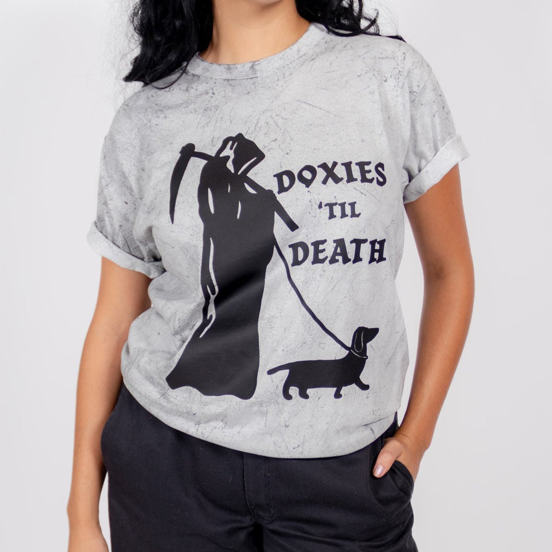 doxies 'til death unisex tee | tie-dye - bean goods