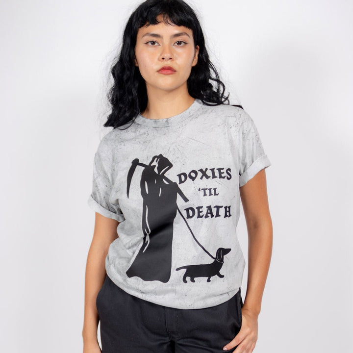 doxies 'til death unisex tee | tie-dye - bean goods