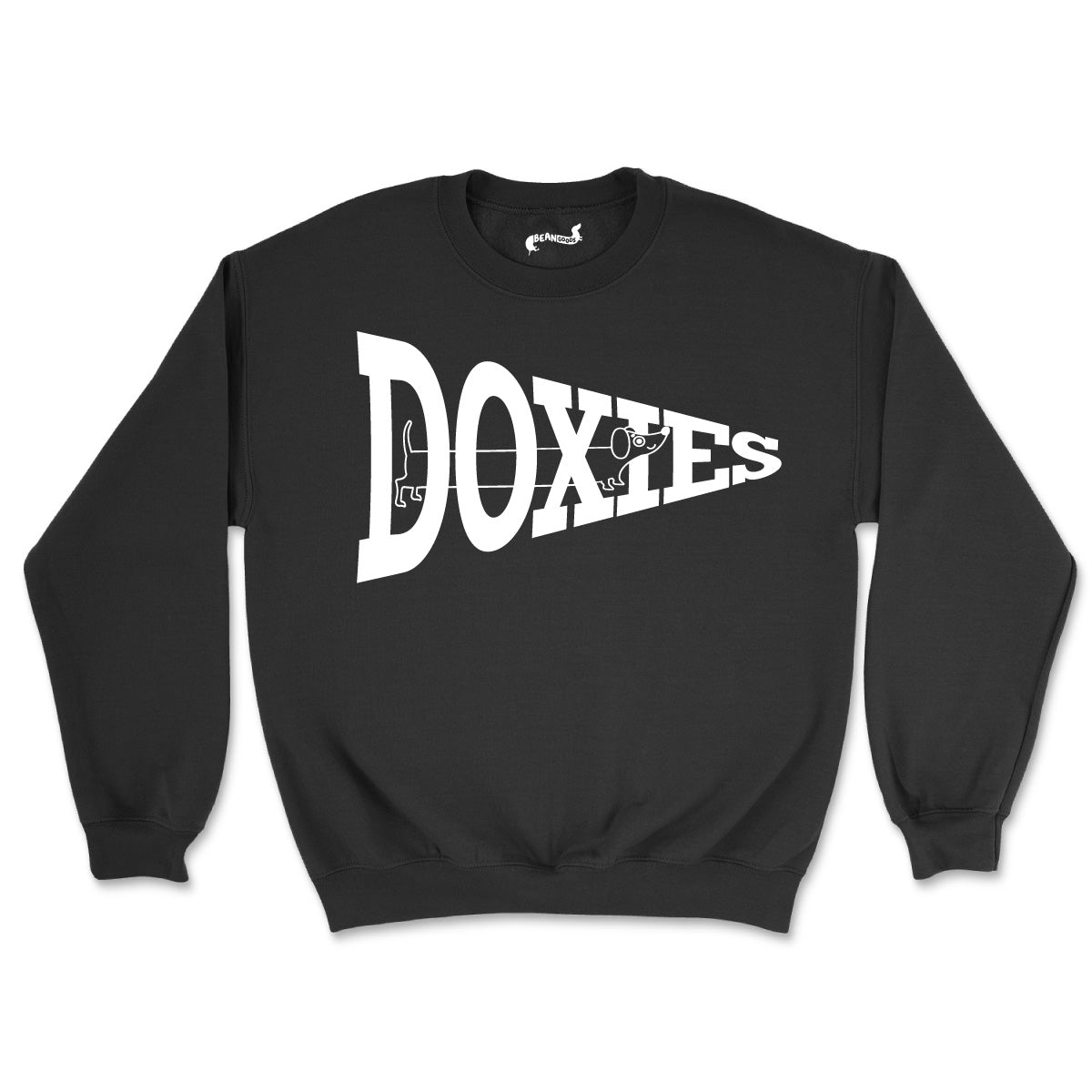 doxies unisex crew sweatshirt | black - bean goods