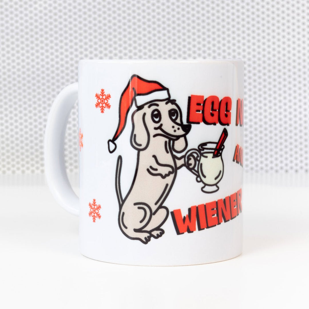 egg nogs and wiener dogs mug - bean goods