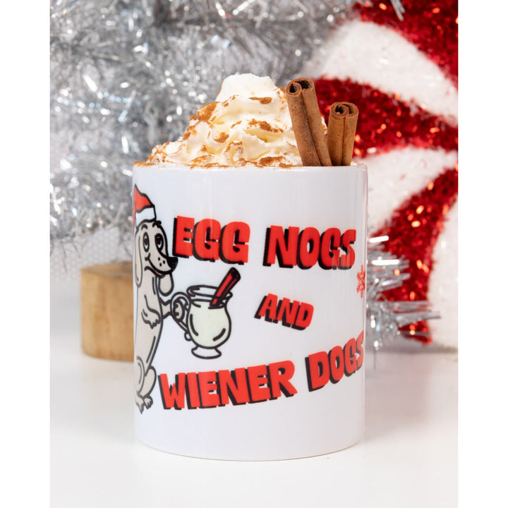 egg nogs and wiener dogs mug - bean goods