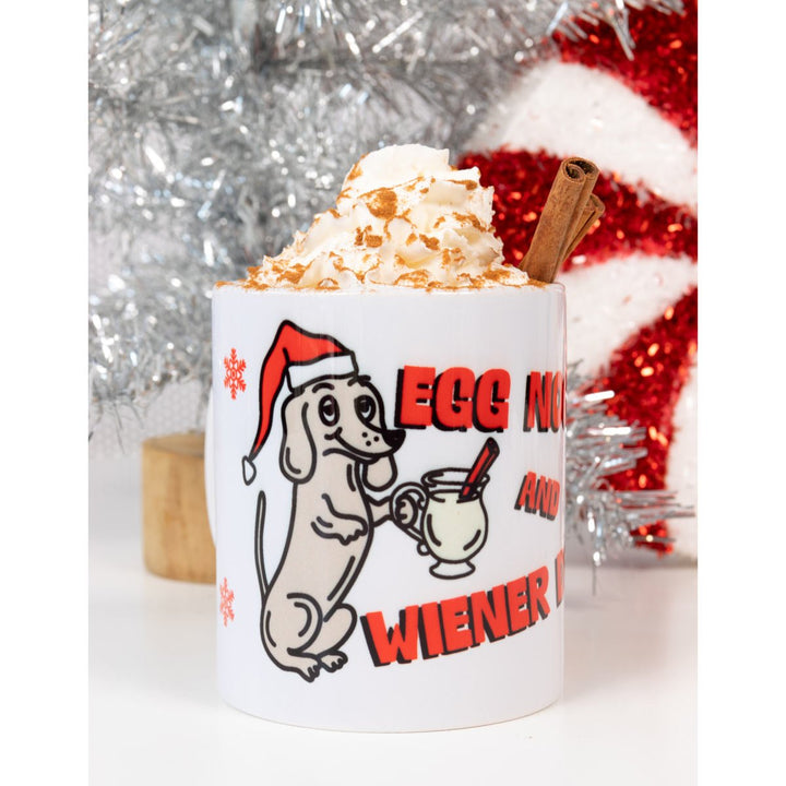 egg nogs and wiener dogs mug - bean goods