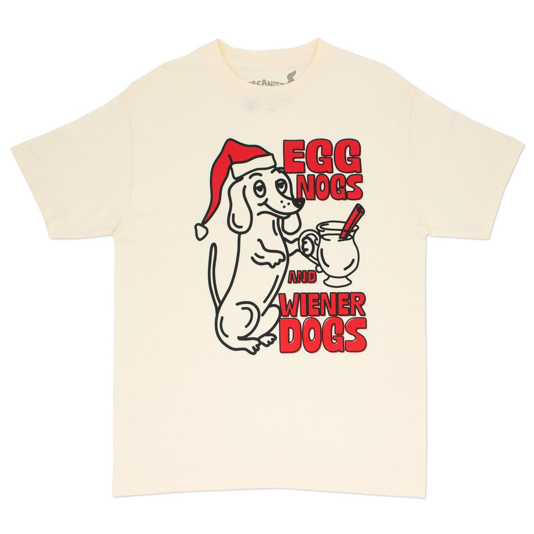 egg nogs & wiener dogs unisex tee - bean goods