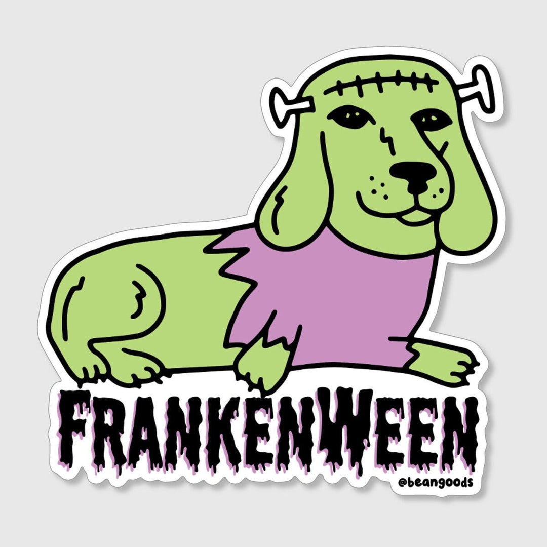 frankenween sticker - bean goods