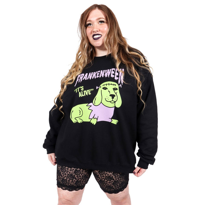 frankenween unisex crew sweatshirt | black - bean goods