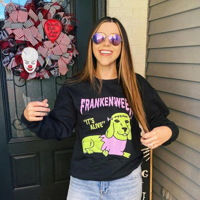 frankenween unisex crew sweatshirt | black - bean goods