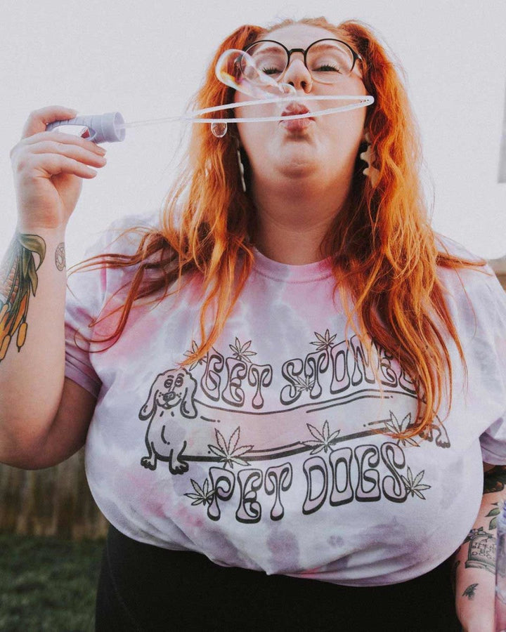 get stoned, pet dogs unisex tee | tie-dye - bean goods