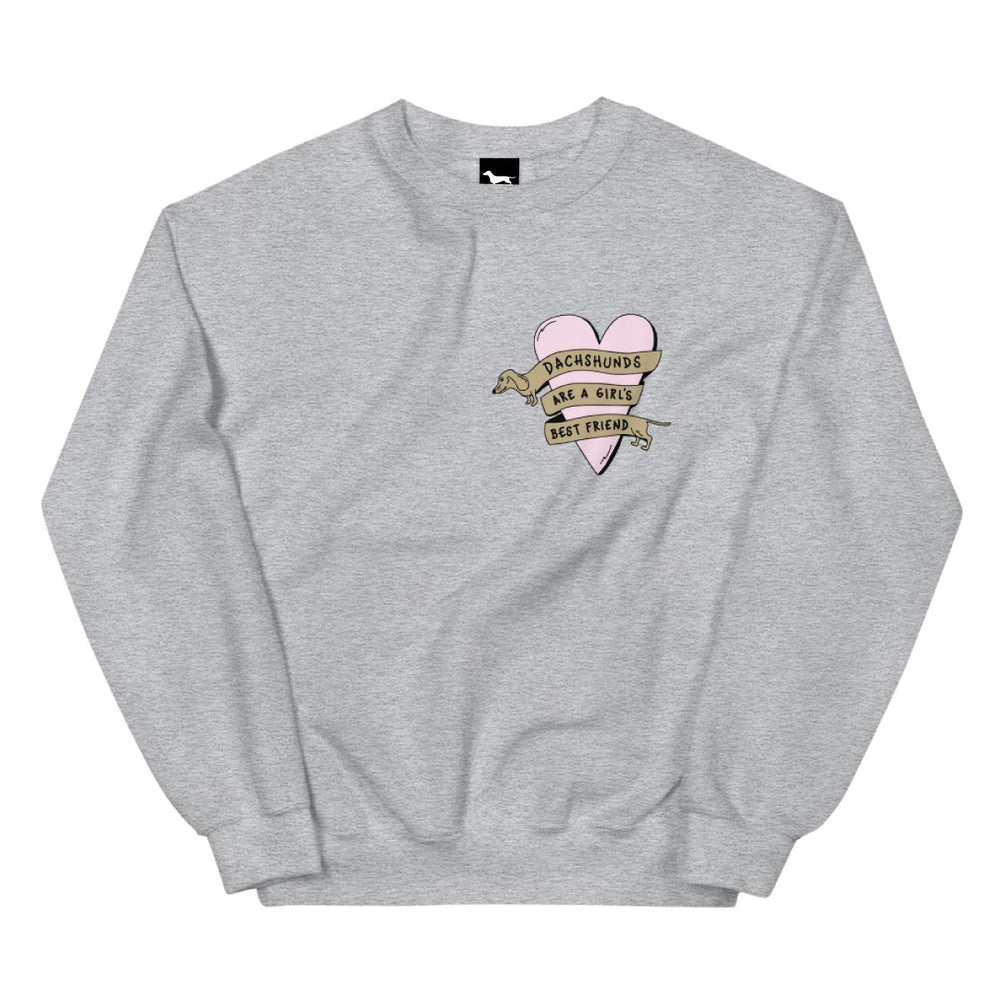 girl's best friend unisex crew sweatshirt - BeanGoods