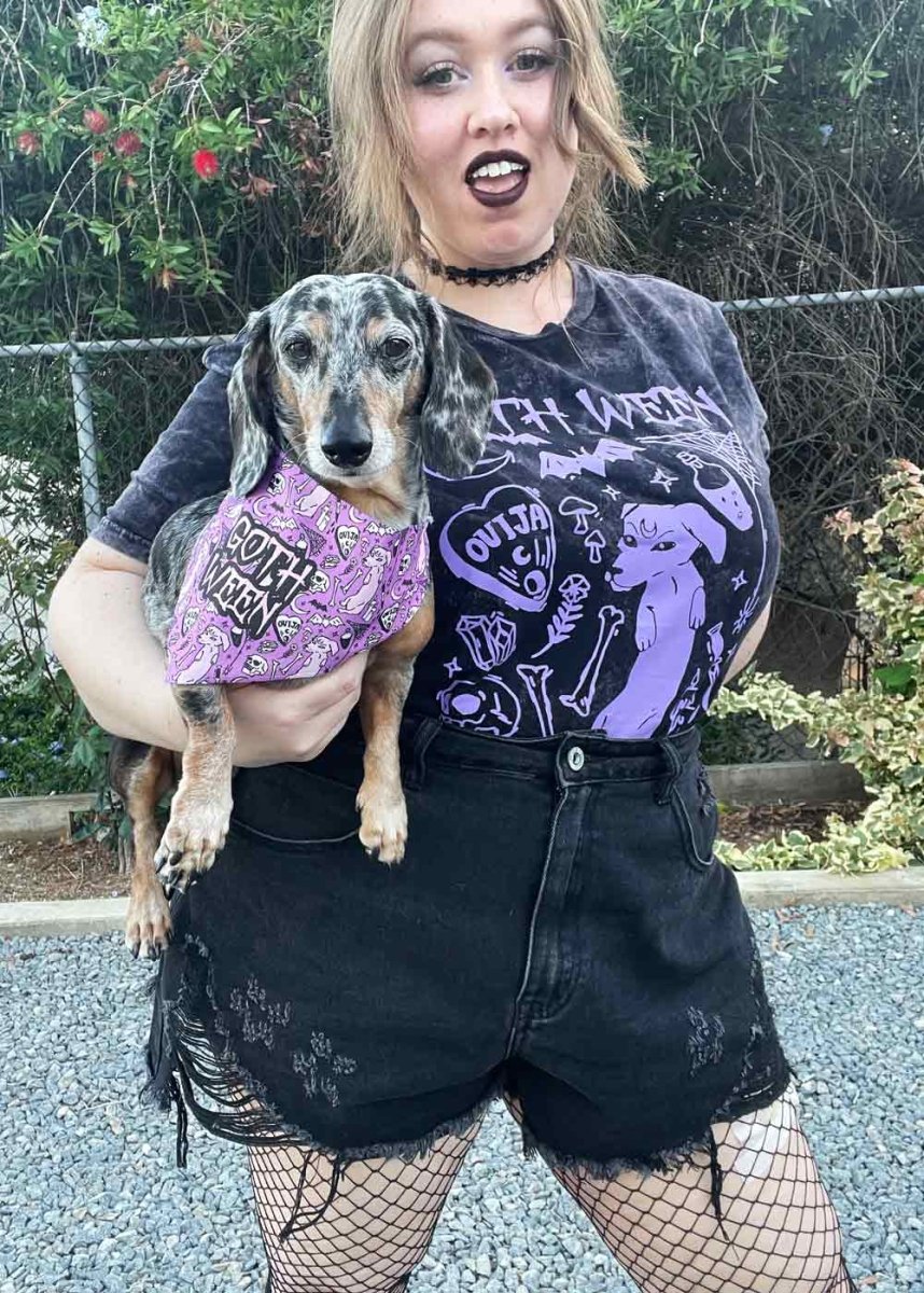 goth ween dog bandana - bean goods