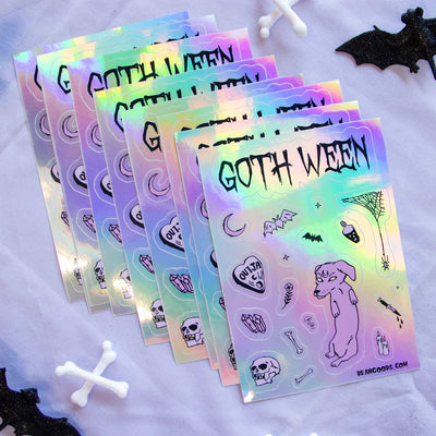 goth ween sticker sheet - bean goods