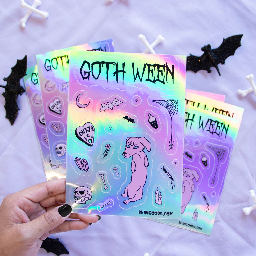 goth ween sticker sheet - bean goods