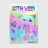 goth ween sticker sheet