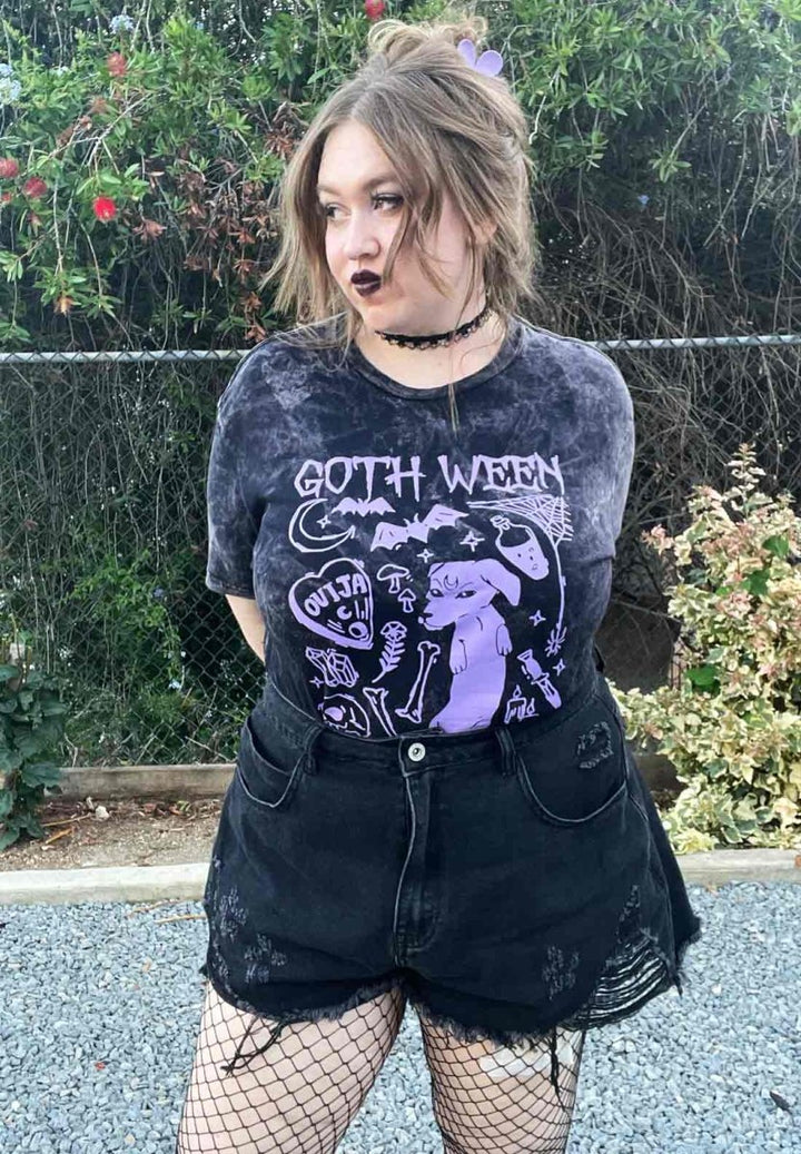 goth ween unisex tee | black mineral wash - bean goods