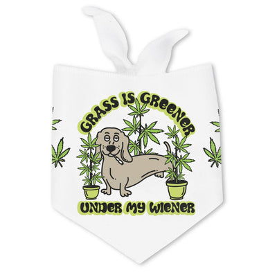 grass is greener under my wiener dog bandana - bean goods