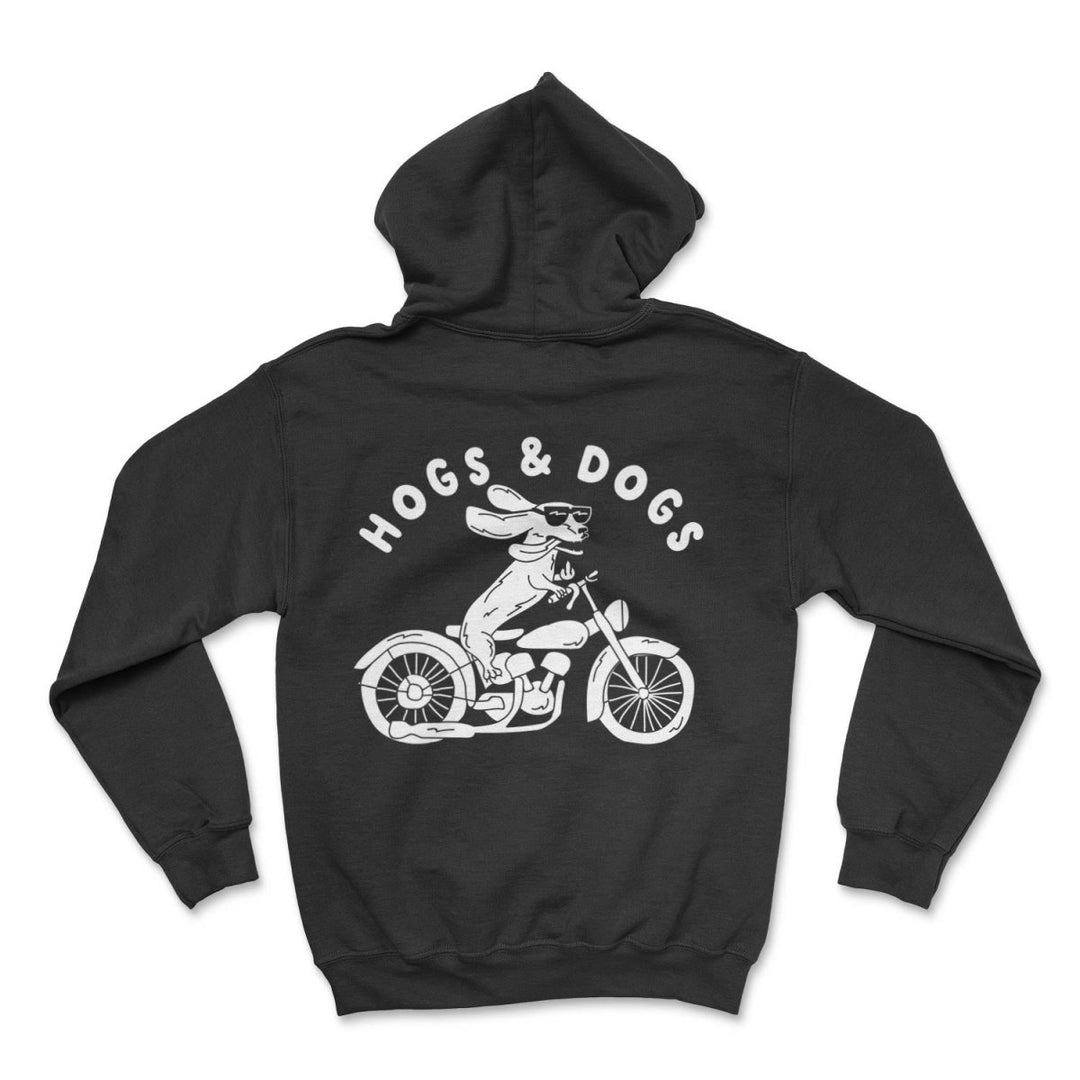 hogs & dogs unisex hoodie | black - bean goods