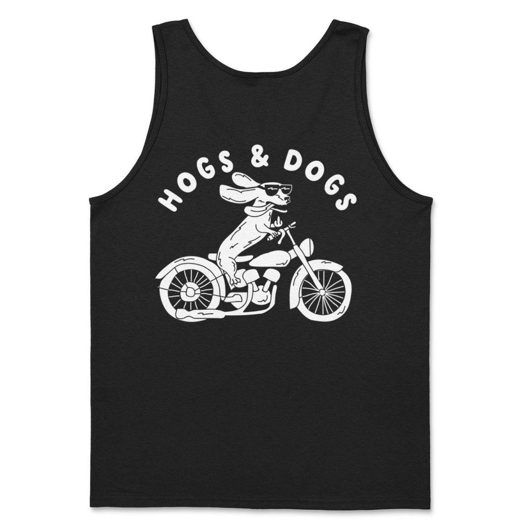 hogs & dogs unisex tank | black - bean goods