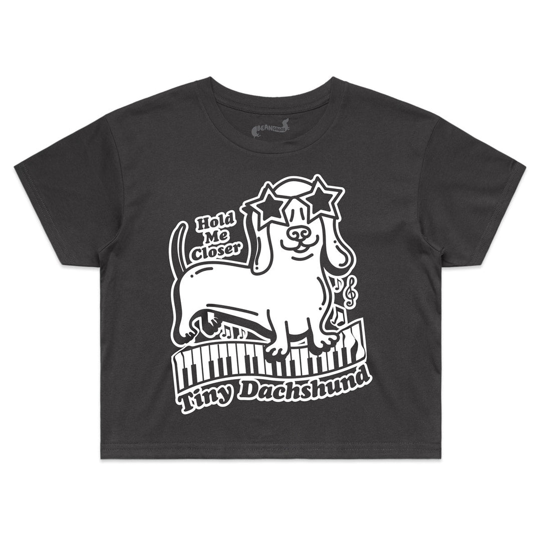 hold me closer tiny dachshund crop tee - bean goods