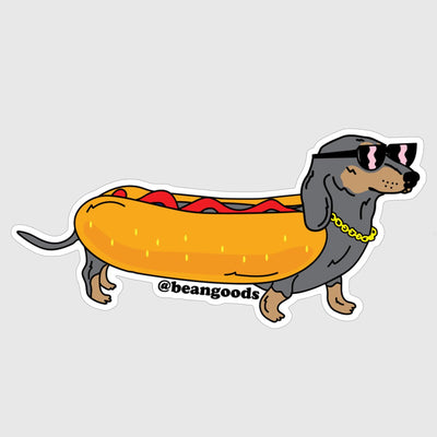 hot dog sticker - bean goods