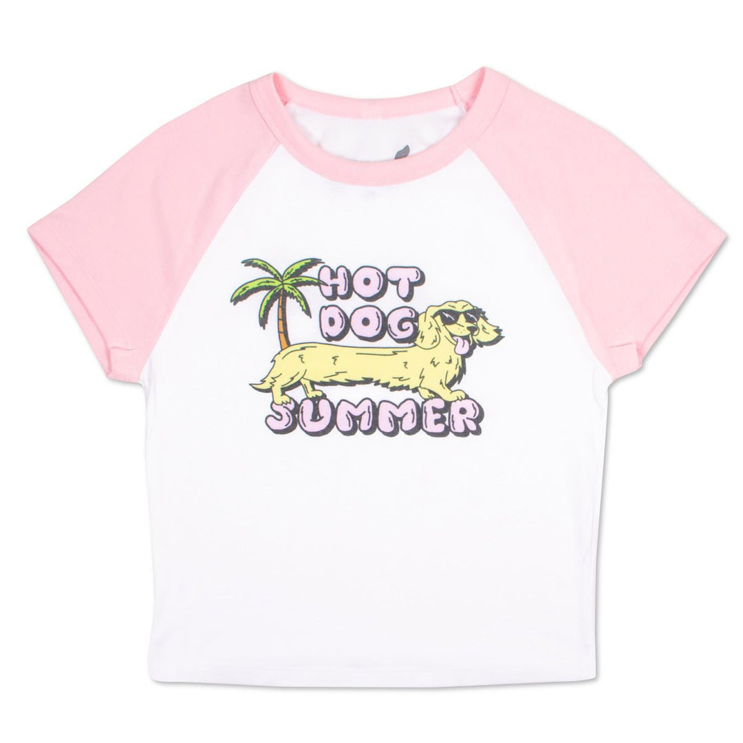 hot dog summer cropped baby tee - bean goods