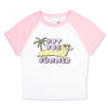 hot dog summer cropped baby tee