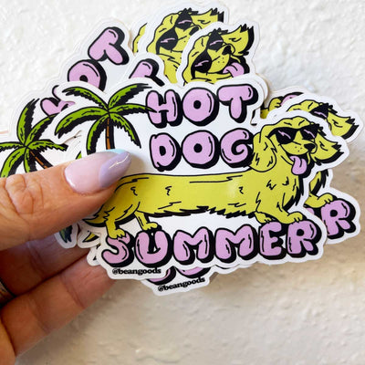 hot dog summer sticker - BeanGoods