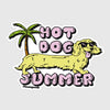 hot dog summer sticker