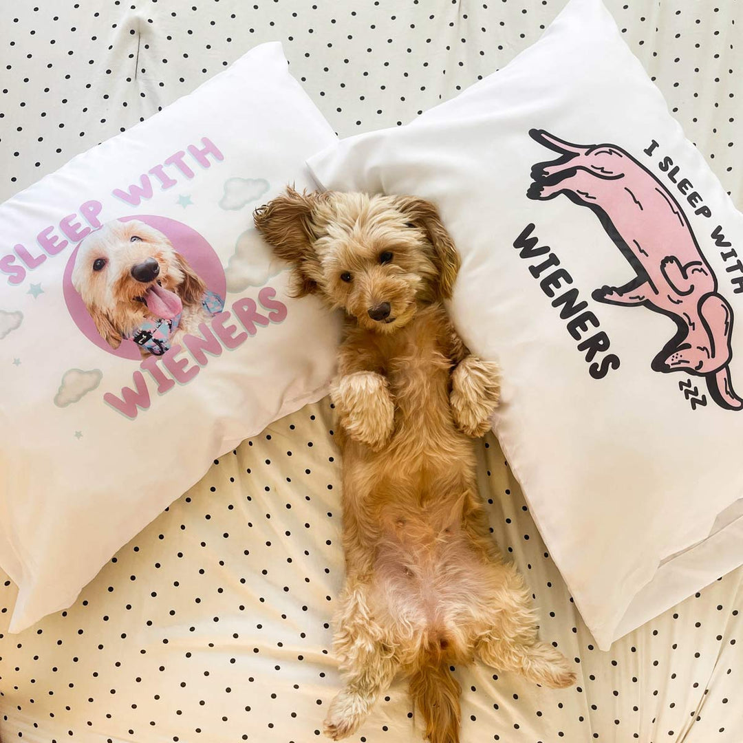 i sleep with wieners custom pillow case - bean goods