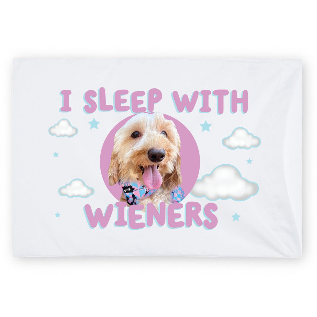 i sleep with wieners custom pillow case - bean goods