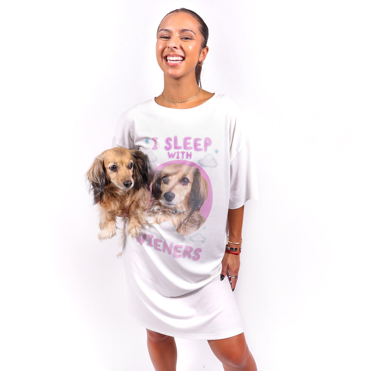 i sleep with wieners custom sleep shirt | single doggo - bean goods