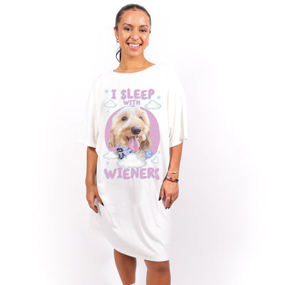 i sleep with wieners custom sleep shirt | single doggo - bean goods