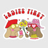 ladies first sticker