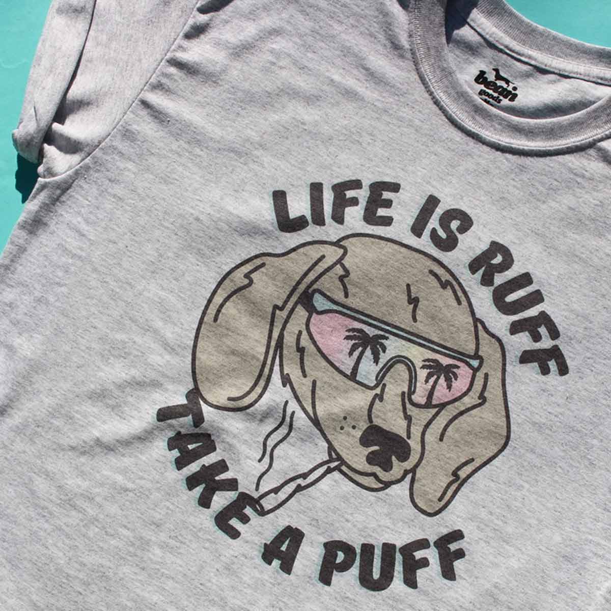 420 Dachshund Tee | Life is Ruff Take a Puff – bean goods