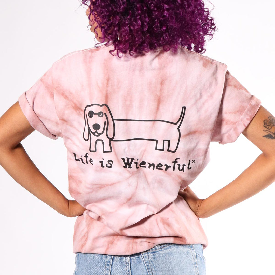 life is wienerful unisex tee | copper tie-dye - bean goods