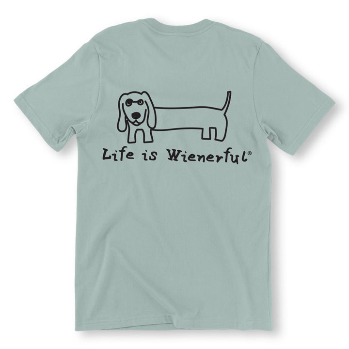 life is wienerful unisex tee | dusty blue - bean goods