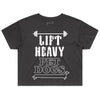 lift heavy, pet dogs crop tee